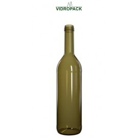 750 ml Bordeaux (308)  Classic Antikgrüne Flasche mit Band Mündung