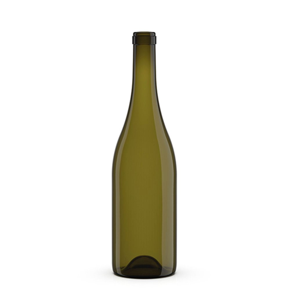 750 ml Bourgogne wijnfles Antiek groen kurk monding BM