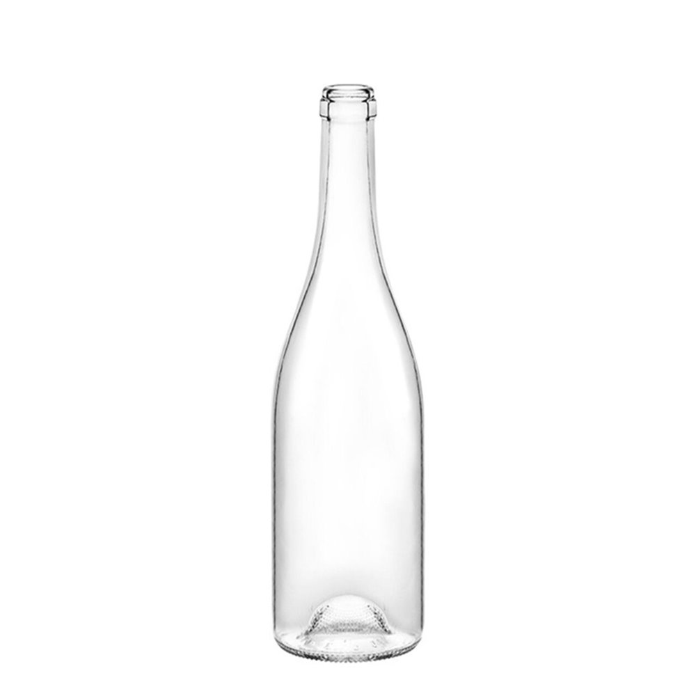 750 ml Bourgogne wijnfles helder glas kurk monding BM