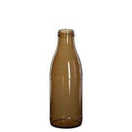 1000 ml milk bottle brown finish twist off 48