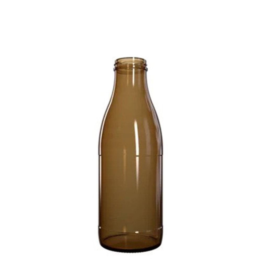 1000 ml milk bottle brown finish twist off 48