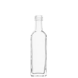 60 ml marasca oliefles helder glas met schroefdop monding (PP18)