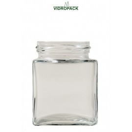 212 ml vierkant glazen pot met twist off 58 monding