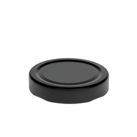 Twist off deksel 66 mm deep mat zwart - pasteurisering - no button